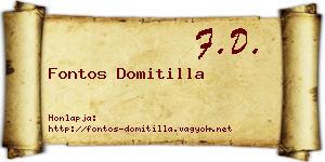 Fontos Domitilla névjegykártya
